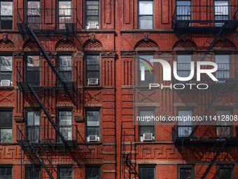 Fire escape stairs of apartments in Manhattan, New York City, United States of America on July 6th, 2024. (