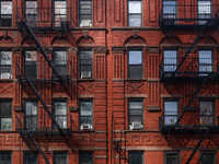 Fire escape stairs of apartments in Manhattan, New York City, United States of America on July 6th, 2024. (