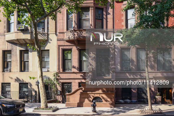  Brownstone apartments in Manhattan, New York City, United States of America on July 6th, 2024. 