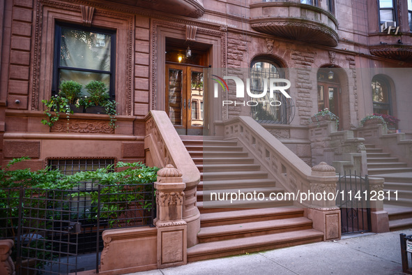  Brownstone apartments in Manhattan, New York City, United States of America on July 6th, 2024. 