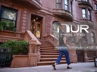  Brownstone apartments in Manhattan, New York City, United States of America on July 6th, 2024. (