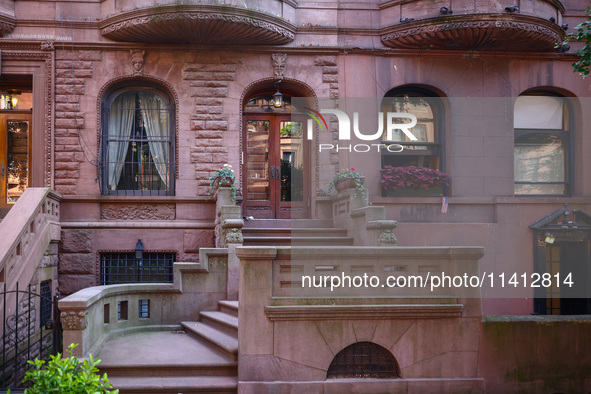  Brownstone apartments in Manhattan, New York City, United States of America on July 6th, 2024. 