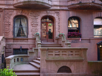  Brownstone apartments in Manhattan, New York City, United States of America on July 6th, 2024. (