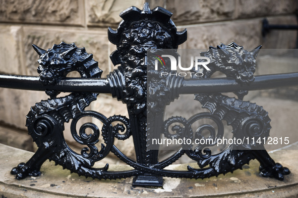 Railing detail of the Dakota building in Manhattan, New York City, United States of America on July 6th, 2024. 