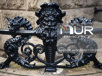 Railing detail of the Dakota building in Manhattan, New York City, United States of America on July 6th, 2024. (