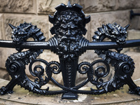 Railing detail of the Dakota building in Manhattan, New York City, United States of America on July 6th, 2024. (