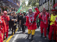 Iraqi men living in Iran are performing in a religious festival to commemorate Ashura in the Dolatabad neighborhood in southern Tehran, Iran...