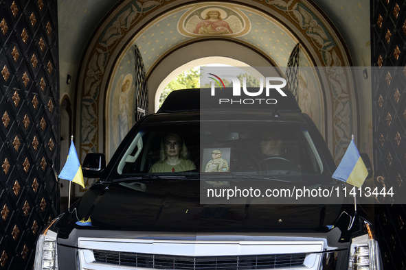 A funeral procession is taking place for Mykola Kokhanivskyi, commander of the OUN (Organisation of Ukrainian Nationalists) volunteer battal...