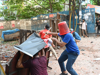 Anti-quota Protesters And Students Backing The Ruling Awami League Party Clash In Dhaka, Bangladesh, On July 16, 2024. At Least Six Demonstr...