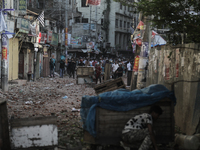 Pro-government student wing and anti-quota protestors are clashing in Dhaka, Bangladesh, on July 16, 2024. (