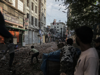 Pro-government student wing and anti-quota protestors are clashing in Dhaka, Bangladesh, on July 16, 2024. (