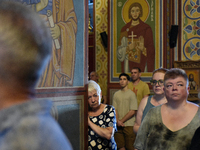 People are paying their last respects to the OUN volunteer battalion Mykola Kokhanivskyi, who died near Vovchansk in Kharkiv region on June...