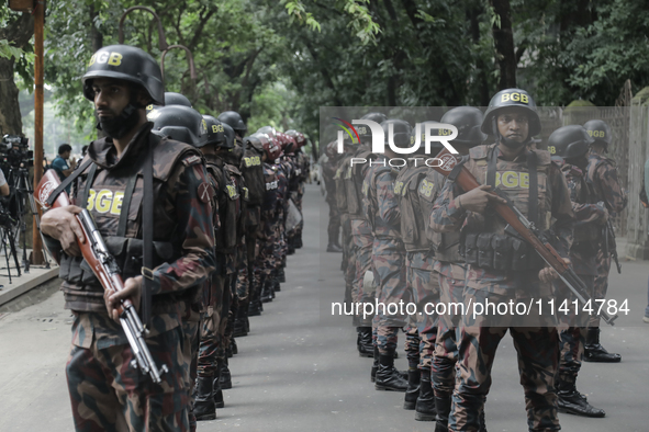 Border Guard Bangladesh officials are taking control of law and order after two days of intense clashes between the Pro-Government Student W...