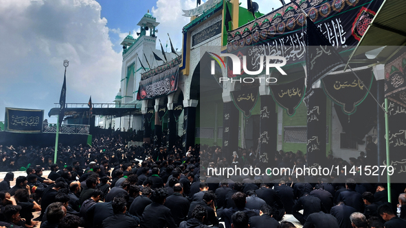 Shiite Muslim mourners are flagellating themselves on the tenth day of Ashura during the Islamic month of Muharram, commemorating the sevent...