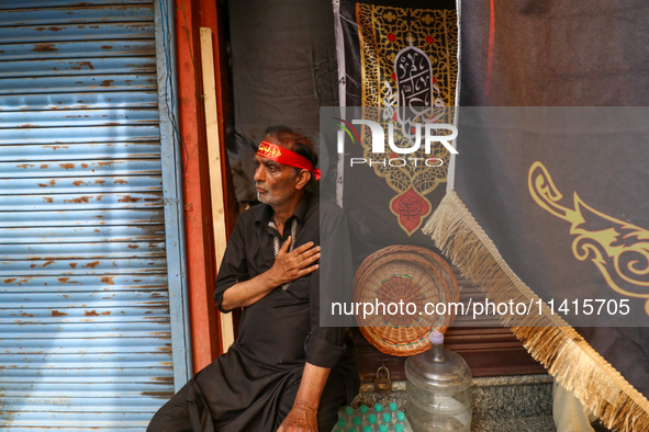 Kashmiri Shia Muslims are participating in the Ashura procession in Srinagar, Indian Administered Kashmir, on July 17, 2024. 