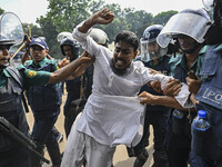 Bangladesh Police are detaining a man at the University of Dhaka premises, a day after the clash between anti-quota protesters and Banglades...