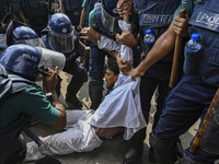 Bangladesh Police are detaining a man at the University of Dhaka premises, a day after the clash between anti-quota protesters and Banglades...