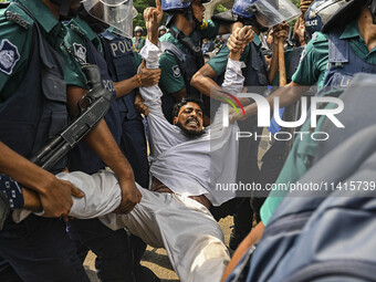 Bangladesh Police are detaining a man at the University of Dhaka premises, a day after the clash between anti-quota protesters and Banglades...