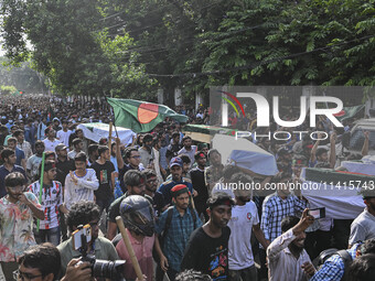 Anti-quota student protesters are joining a coffin rally at the University of Dhaka campus, a day after the clash between anti-quota protest...