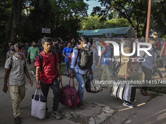 The University of Dhaka students are leaving the campus as all educational institutions are declaring closure, a day after the clash between...