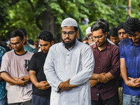 Anti-quota protester students are joining in funeral prayers with dummy coffins at the University of Dhaka campus, a day after the clash bet...