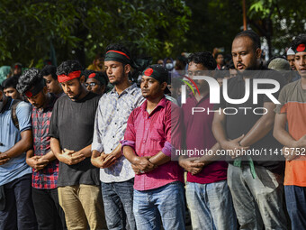 Anti-quota protester students are joining in funeral prayers with dummy coffins at the University of Dhaka campus, a day after the clash bet...