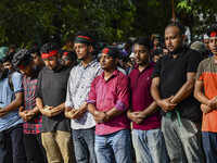 Anti-quota protester students are joining in funeral prayers with dummy coffins at the University of Dhaka campus, a day after the clash bet...