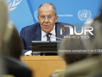  Sergey Lavrov, Minister for Foreign Affairs of the Russian Federation briefs members of the press the war in Ukraine, journalists held in R...