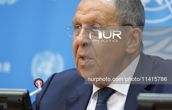  Sergey Lavrov, Minister for Foreign Affairs of the Russian Federation briefs members of the press the war in Ukraine, journalists held in R...