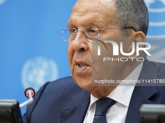  Sergey Lavrov, Minister for Foreign Affairs of the Russian Federation briefs members of the press the war in Ukraine, journalists held in R...