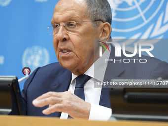  Sergey Lavrov, Minister for Foreign Affairs of the Russian Federation briefs members of the press the war in Ukraine, journalists held in R...