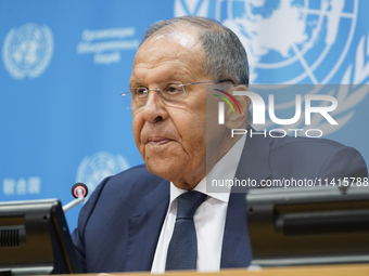  Sergey Lavrov, Minister for Foreign Affairs of the Russian Federation briefs members of the press the war in Ukraine, journalists held in R...