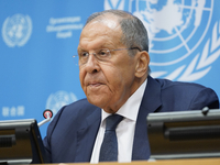  Sergey Lavrov, Minister for Foreign Affairs of the Russian Federation briefs members of the press the war in Ukraine, journalists held in R...