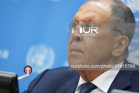  Sergey Lavrov, Minister for Foreign Affairs of the Russian Federation briefs members of the press the war in Ukraine, journalists held in R...