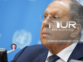  Sergey Lavrov, Minister for Foreign Affairs of the Russian Federation briefs members of the press the war in Ukraine, journalists held in R...