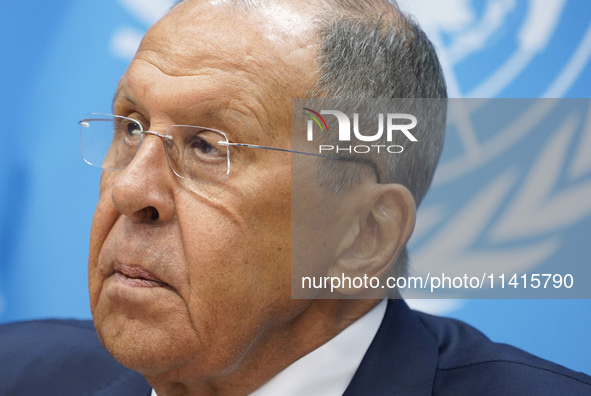  Sergey Lavrov, Minister for Foreign Affairs of the Russian Federation briefs members of the press the war in Ukraine, journalists held in R...