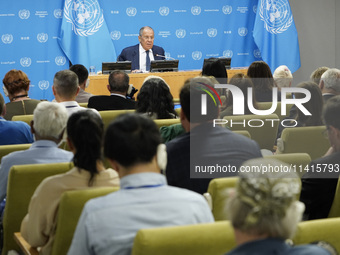  Sergey Lavrov, Minister for Foreign Affairs of the Russian Federation briefs members of the press the war in Ukraine, journalists held in R...