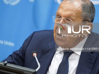  Sergey Lavrov, Minister for Foreign Affairs of the Russian Federation briefs members of the press the war in Ukraine, journalists held in R...