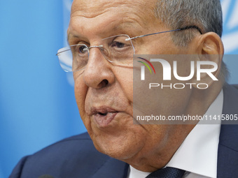  Sergey Lavrov, Minister for Foreign Affairs of the Russian Federation briefs members of the press the war in Ukraine, journalists held in R...