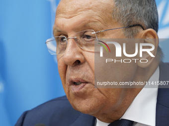  Sergey Lavrov, Minister for Foreign Affairs of the Russian Federation briefs members of the press the war in Ukraine, journalists held in R...