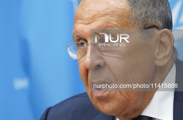  Sergey Lavrov, Minister for Foreign Affairs of the Russian Federation briefs members of the press the war in Ukraine, journalists held in R...