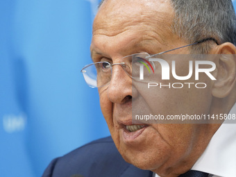  Sergey Lavrov, Minister for Foreign Affairs of the Russian Federation briefs members of the press the war in Ukraine, journalists held in R...