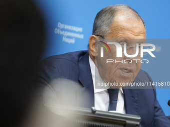  Sergey Lavrov, Minister for Foreign Affairs of the Russian Federation briefs members of the press the war in Ukraine, journalists held in R...