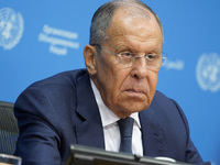  Sergey Lavrov, Minister for Foreign Affairs of the Russian Federation briefs members of the press the war in Ukraine, journalists held in R...