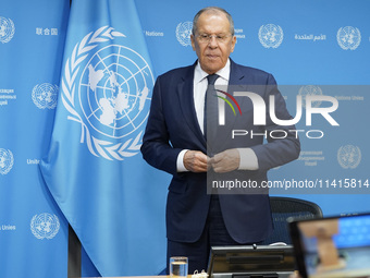  Sergey Lavrov, Minister for Foreign Affairs of the Russian Federation briefs members of the press the war in Ukraine, journalists held in R...