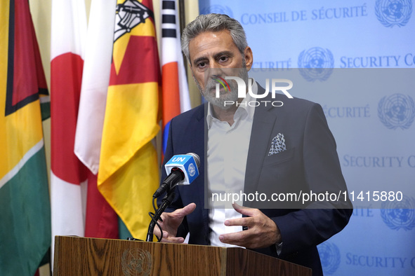 Muhannad Hadi, Humanitarian Coordinator  for the Occupied Palestinian Territory briefs the press on on the current situation in the region a...