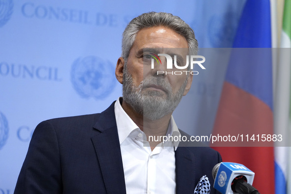 Muhannad Hadi, Humanitarian Coordinator  for the Occupied Palestinian Territory briefs the press on on the current situation in the region a...