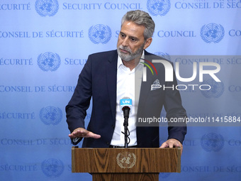 Muhannad Hadi, Humanitarian Coordinator  for the Occupied Palestinian Territory briefs the press on on the current situation in the region a...