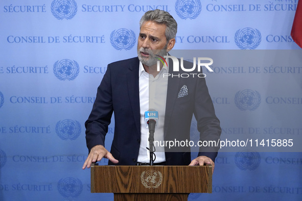 Muhannad Hadi, Humanitarian Coordinator  for the Occupied Palestinian Territory briefs the press on on the current situation in the region a...