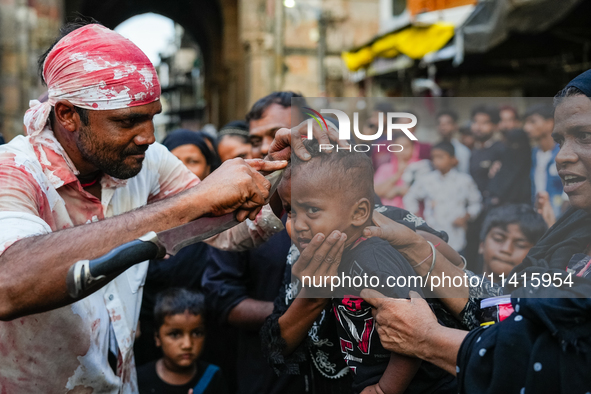 Thousands are gathering on the city's streets as Shia Muslims are observing Yavme Ashura. They are participating in a tazia procession to mo...